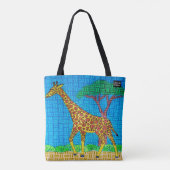 Giraffe (enkel) - Totaal Tote Bag (Achterkant)
