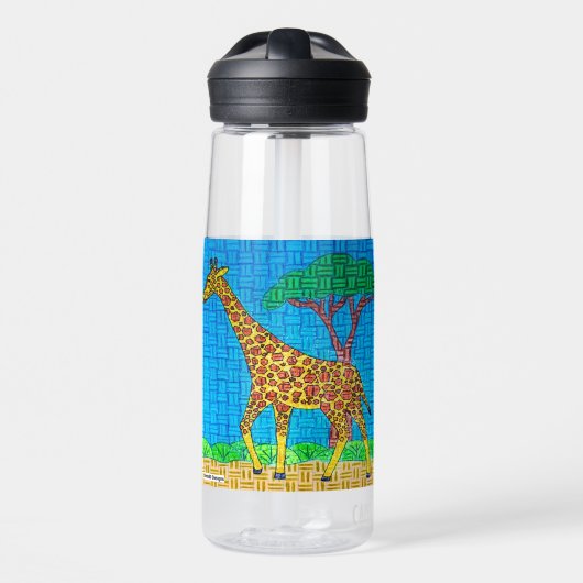 Giraffe (enkel) - Waterfles (Voorkant)