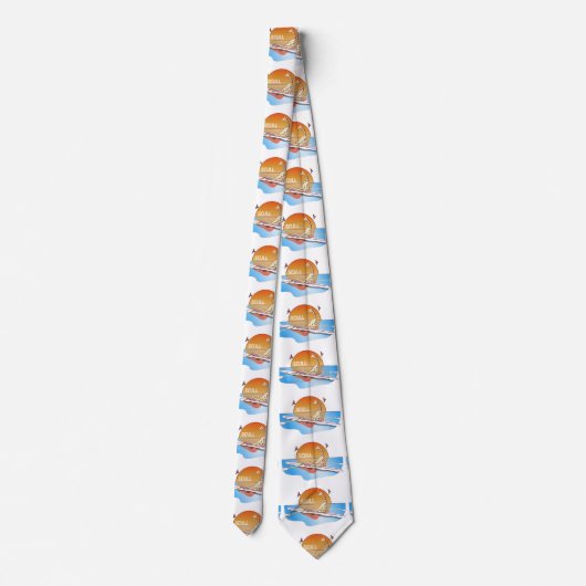 Giraffe Enkelvoudige roeiboot Stropdas (Achterkant)