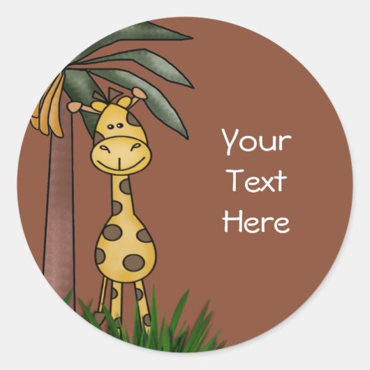 Giraffe envelop Afdichtingen en Stickers (Voorkant)