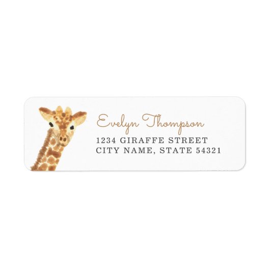 Giraffe Etiket (Voorkant)