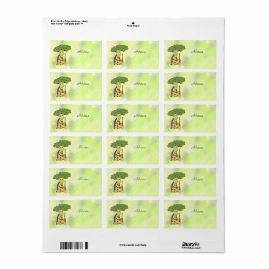 Giraffe Etiket (Full Sheet)