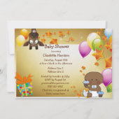 Giraffe, Etnische Baby Boy en Cupcakes Baby shower Kaart (Achterkant)