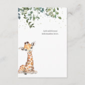 Giraffe Eucalyptus Baby shower Informatiekaartje (Voorkant)