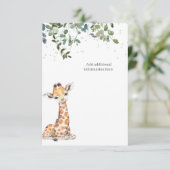 Giraffe Eucalyptus Baby shower Informatiekaartje (Staand voorkant)