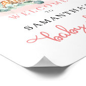 Giraffe Eucalyptus meisje Baby shower welkomstbord Poster (Hoek)