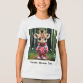 "Giraffe Explorer" Tri-Blend Shirt (Voorkant)