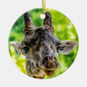 Giraffe Eyelashes Keramisch Ornament (Voorkant)