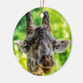 Giraffe Eyelashes Keramisch Ornament (Links)