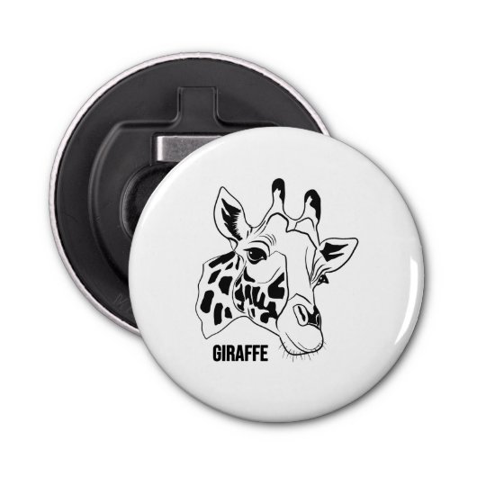Giraffe face button flesopener (Voorkant)