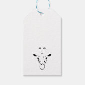 Giraffe Face Silhouette Cadeaulabel (Voorkant)