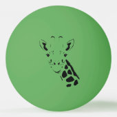 Giraffe Face Silhouette Pingpongbal (Voorkant)