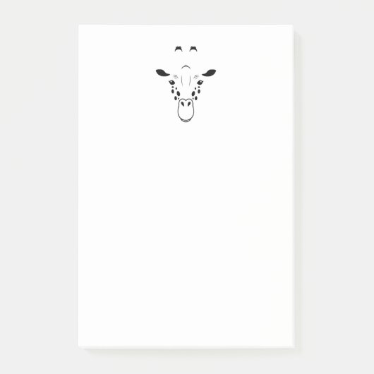 Giraffe Face Silhouette Post-it® Notes (Voorkant)