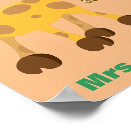 Giraffe Facts Classroom Poster (Hoek)