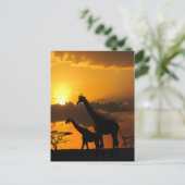 Giraffe Familie 2 Briefkaart (Staand voorkant)