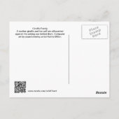 Giraffe Familie 2 Briefkaart (Achterkant)