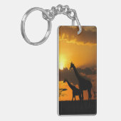 Giraffe Familie 2 Sleutelhanger (Voorkant Links)