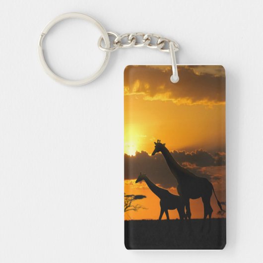 Giraffe Familie 2 Sleutelhanger (Voorkant)