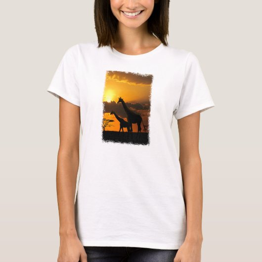 Giraffe Familie 2 T-shirt (Voorkant)