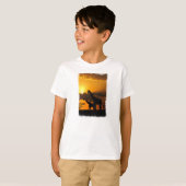 Giraffe Familie 2 T-shirt (Voorkant volledig)