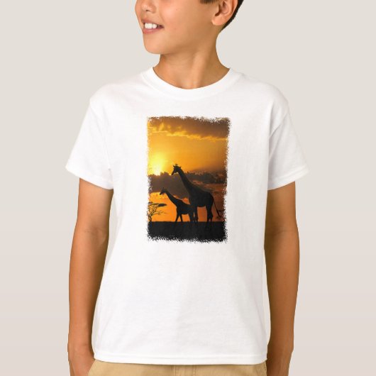 Giraffe Familie 2 T-shirt (Voorkant)