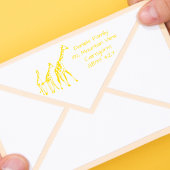 Giraffe Familie Adres Zelfinkend stempel