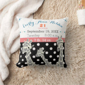 Giraffe Familie baby meisje Geboortedatum geboorte Kussen (Deken)