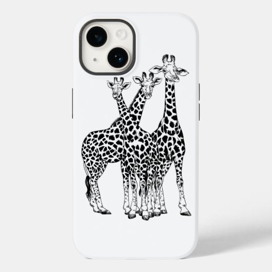 Giraffe familie Case-Mate iPhone case (Achterkant)