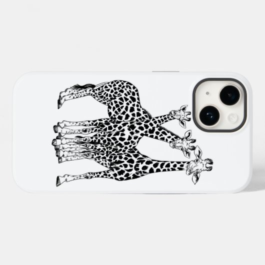 Giraffe familie Case-Mate iPhone case (Achterkant (horizontaal))
