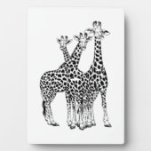 Giraffe familie fotoplaat (voorkant)