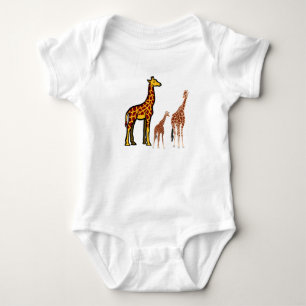 Giraffe Familie Illustratie Romper
