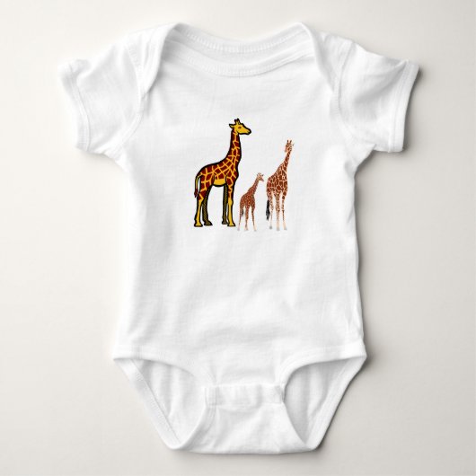 Giraffe Familie Illustratie Romper (Voorkant)