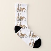 Giraffe familie in bruine en beige sokken (Rechts - buiten)