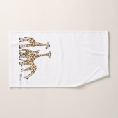 Giraffe familie in handdoeken in bruin en beige ha (Handdoek)