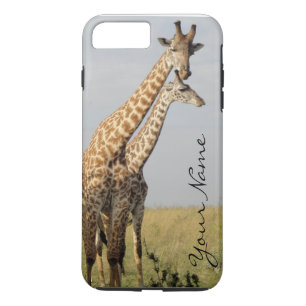 Giraffe Familie iPhone 7 Plus Hoesje Personaliseer