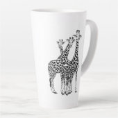 Giraffe familie latte mok (Rechterhoek)