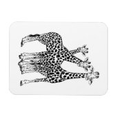Giraffe familie magneet (Horizontaal)