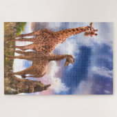 Giraffe familie MOMMY WAS IK OOIT ZO KLEIN? Legpuzzel (Horizontaal)