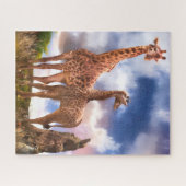 Giraffe familie MOMMY WAS IK OOIT ZO KLEIN? Legpuzzel (Horizontaal)