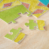 Giraffe Familie Originele Abstracte Kunst Legpuzzel (Zijkant)