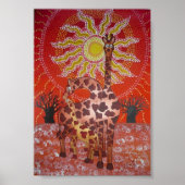 Giraffe Familie Poster (Voorkant)