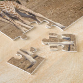 Giraffe familie puzzel legpuzzel (Zijkant)