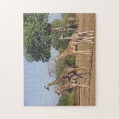 Giraffe familie puzzel legpuzzel (Verticaal)