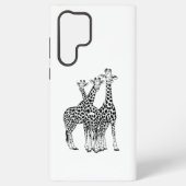 Giraffe familie samsung galaxy hoesje (Achterkant)