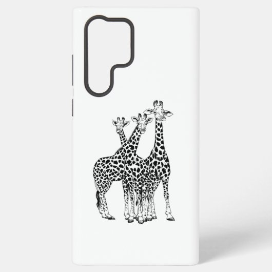 Giraffe familie samsung galaxy hoesje (Achterkant)