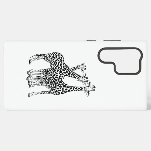 Giraffe familie samsung galaxy hoesje (Achterkant horizontaal)