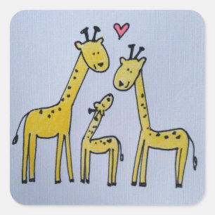 Giraffe Familie sticker