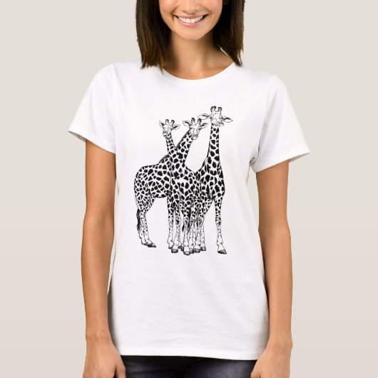 Giraffe familie t-shirt (Voorkant)