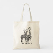Giraffe familie tote bag (Achterkant)