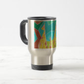 Giraffe Familie Waterverf Kunst Reisbeker (Voorkant links)